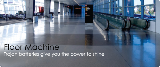 Floor Machine | Trojan Batteries give you the power to shine